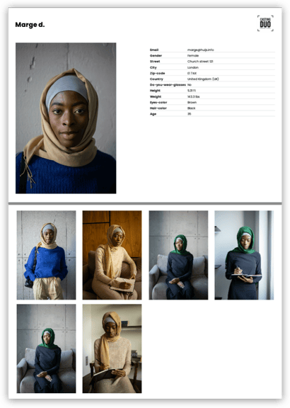 Casting database example