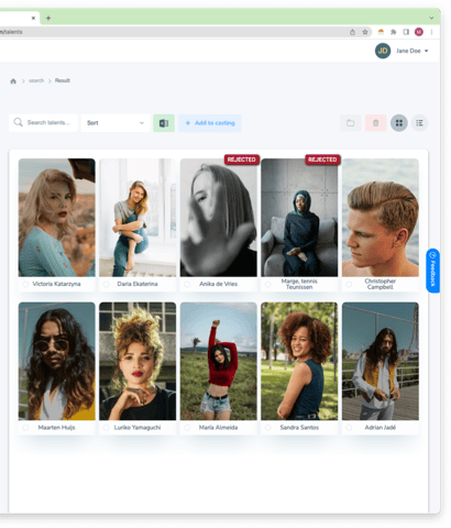 Casting database example