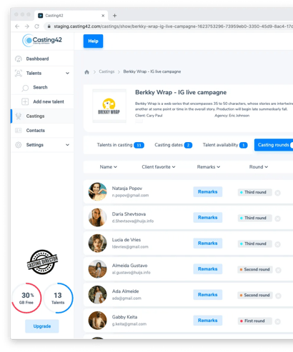 Casting Management Software